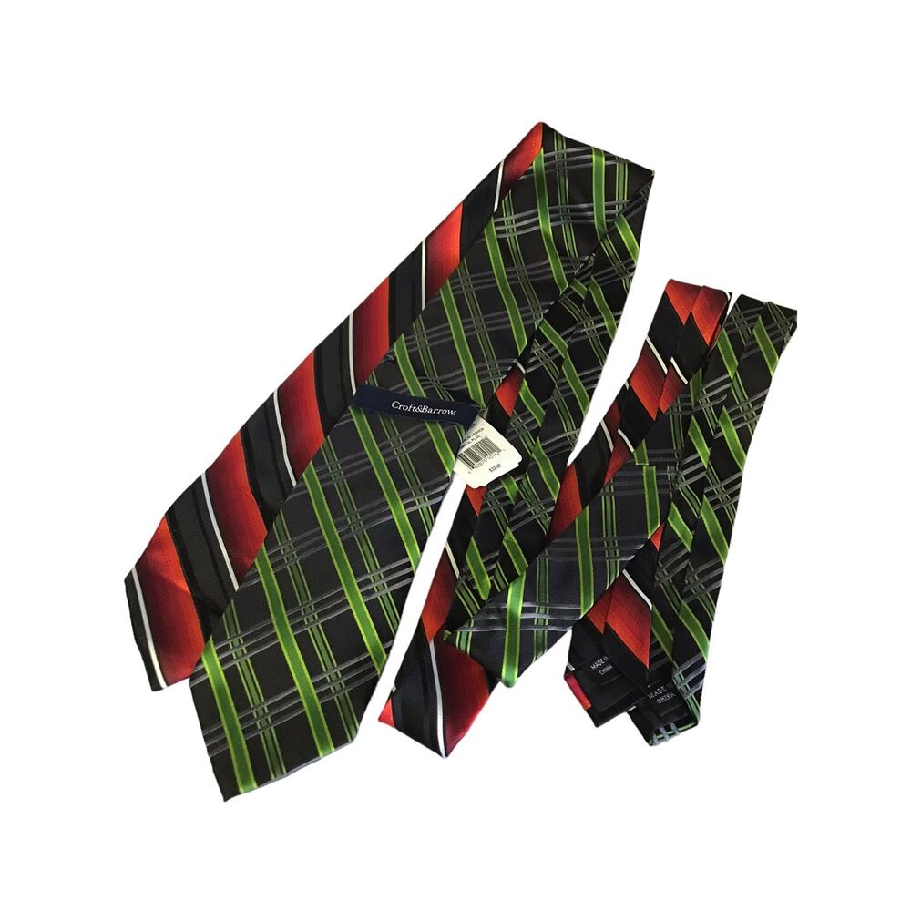 Croft and Barrow Lot of 2 Mens Ties one NWT